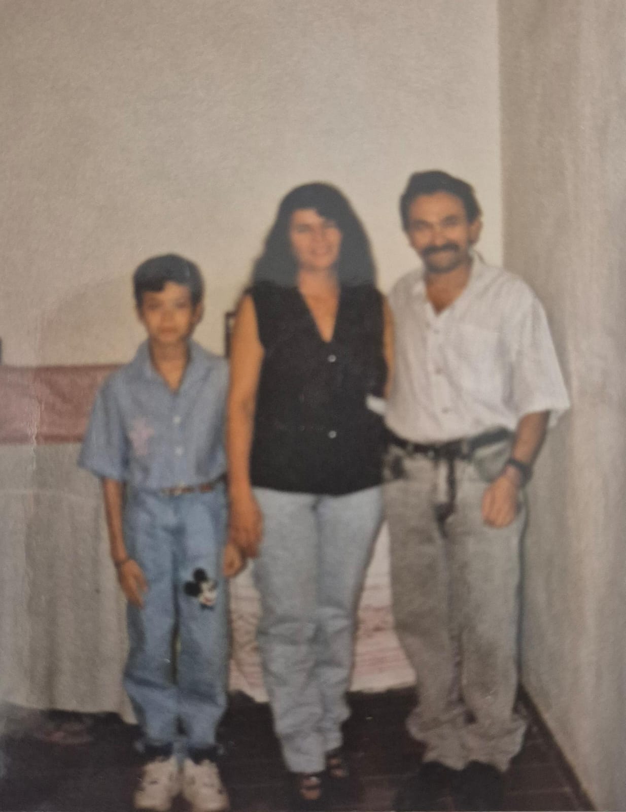 Marcello criança com os pais